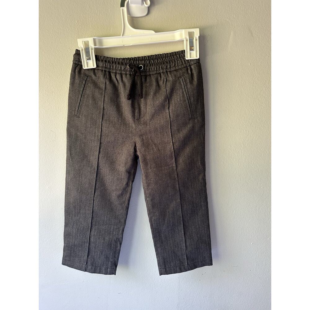 DOLCE & GABBANA JUNIOR grigio pant kid boy 12 Months NWT